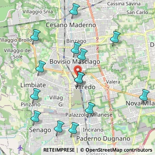 Mappa Via Amilcare Ponchielli, 20814 Varedo MB, Italia (2.39)