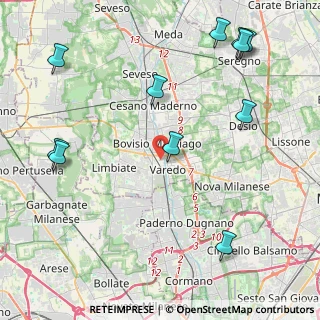Mappa Via Amilcare Ponchielli, 20814 Varedo MB, Italia (5.45818)