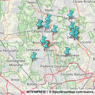 Mappa Viale Sant'Aquilino, 20814 Varedo MB, Italia (3.76857)