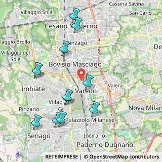 Mappa Viale Sant'Aquilino, 20814 Varedo MB, Italia (2.24583)