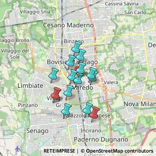 Mappa Viale Sant'Aquilino, 20814 Varedo MB, Italia (1.282)