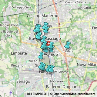 Mappa Viale Sant'Aquilino, 20814 Varedo MB, Italia (1.358)