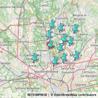 Mappa Viale Sant'Aquilino, 20814 Varedo MB, Italia (6.12583)