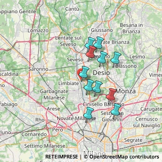 Mappa Viale Sant'Aquilino, 20814 Varedo MB, Italia (5.83818)