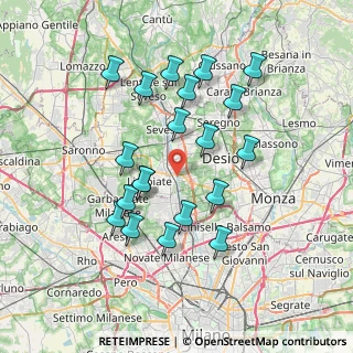 Mappa Viale Sant'Aquilino, 20814 Varedo MB, Italia (6.933)