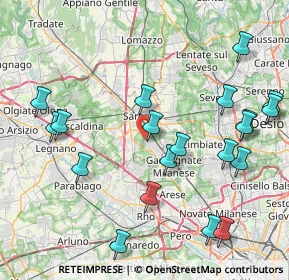 Mappa Via Matteotti Giacomo, 21042 Caronno Pertusella VA, Italia (9.408)