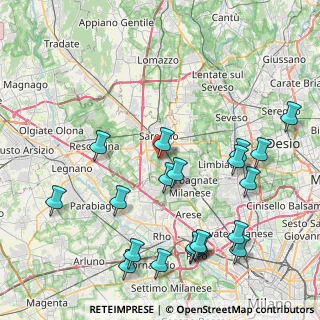 Mappa Via Matteotti Giacomo, 21042 Caronno Pertusella VA, Italia (9.825)