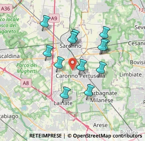 Mappa Via Matteotti Giacomo, 21042 Caronno Pertusella VA, Italia (3.08833)