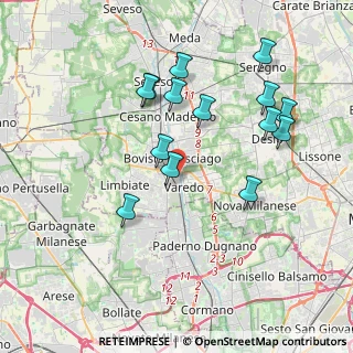 Mappa Via Ruggero Leoncavallo, 20814 Varedo MB, Italia (3.77786)
