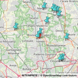Mappa Via Ruggero Leoncavallo, 20814 Varedo MB, Italia (5.195)