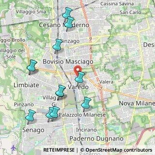 Mappa Via Gaetana Agnesi, 20814 Varedo MB, Italia (2.35333)