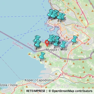 Mappa Strada Per Fontanella, 34015 Muggia TS, Italia (3.0865)