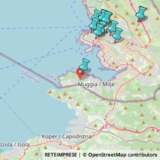 Mappa Strada Per Fontanella, 34015 Muggia TS, Italia (5.69357)