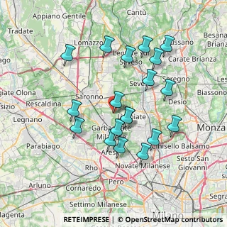 Mappa Via Dante Alighieri, 20031 Cesate MI, Italia (6.91632)