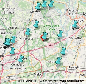 Mappa Via Ugo Foscolo, 20877 Roncello MB, Italia (9.8265)