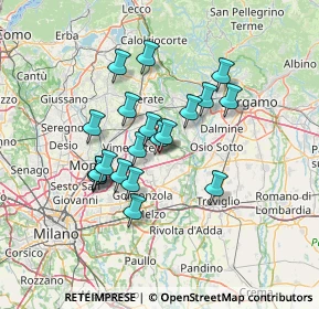 Mappa Via Ugo Foscolo, 20877 Roncello MB, Italia (11.1065)