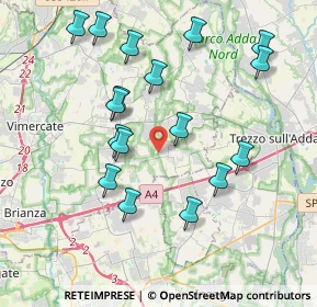 Mappa Via Ugo Foscolo, 20877 Roncello MB, Italia (3.95882)