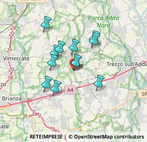 Mappa Via Ugo Foscolo, 20877 Roncello MB, Italia (2.55167)