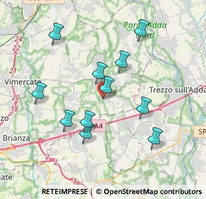 Mappa Via Ugo Foscolo, 20877 Roncello MB, Italia (3.46636)