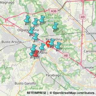 Mappa Via Colombes, 20025 Legnano MI, Italia (3.11667)