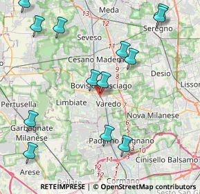 Mappa Via Alessandro Scarlatti, 20813 Bovisio-Masciago MB, Italia (5.00308)