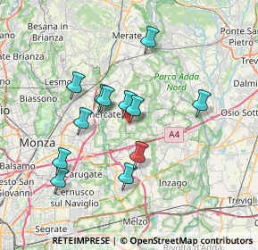 Mappa Via Vimercate, 20876 Ornago MB, Italia (6.29167)