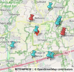 Mappa Via Vimercate, 20876 Ornago MB, Italia (2.335)