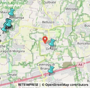 Mappa Via Vimercate, 20876 Ornago MB, Italia (3.39417)