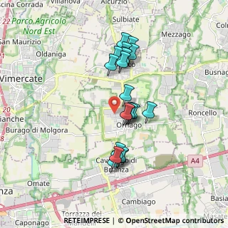 Mappa Via Vimercate, 20876 Ornago MB, Italia (1.526)