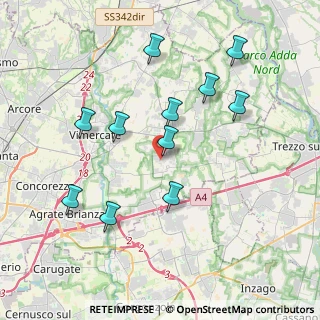 Mappa Via Vimercate, 20876 Ornago MB, Italia (3.82818)
