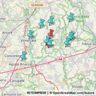 Mappa Via Vimercate, 20876 Ornago MB, Italia (3.28455)