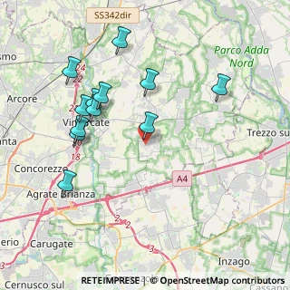 Mappa Via Vimercate, 20876 Ornago MB, Italia (3.99833)