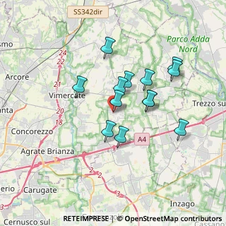 Mappa Via Vimercate, 20876 Ornago MB, Italia (2.93462)