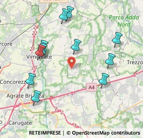 Mappa Via Vimercate, 20876 Ornago MB, Italia (4.23182)