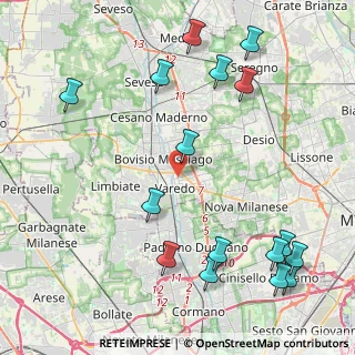 Mappa Via Papa Giovanni Paolo II, 20814 Varedo MB, Italia (5.36875)