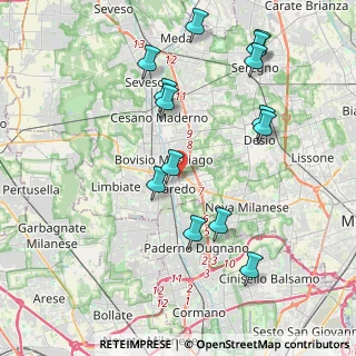 Mappa Via Papa Giovanni Paolo II, 20814 Varedo MB, Italia (4.31429)