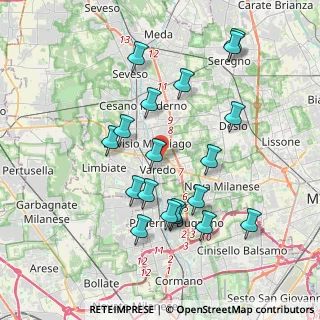 Mappa Via Papa Giovanni Paolo II, 20814 Varedo MB, Italia (3.82158)