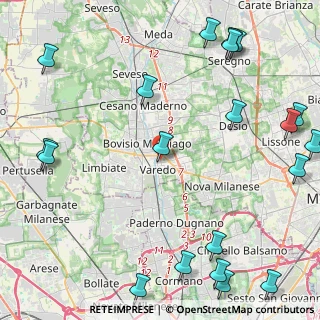 Mappa Via Papa Giovanni Paolo II, 20814 Varedo MB, Italia (6.418)