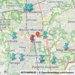 Mappa Via Papa Giovanni Paolo II, 20814 Varedo MB, Italia (2.82917)