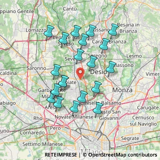 Mappa Via Papa Giovanni Paolo II, 20814 Varedo MB, Italia (6.973)