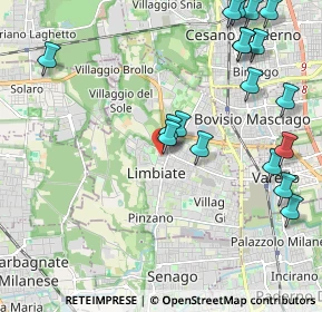Mappa Piazza della Repubblica, 20812 Limbiate MB, Italia (2.54556)