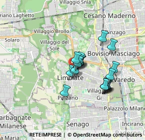 Mappa Piazza della Repubblica, 20812 Limbiate MB, Italia (1.267)