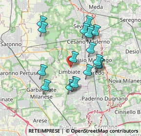 Mappa Piazza della Repubblica, 20812 Limbiate MB, Italia (3.20389)