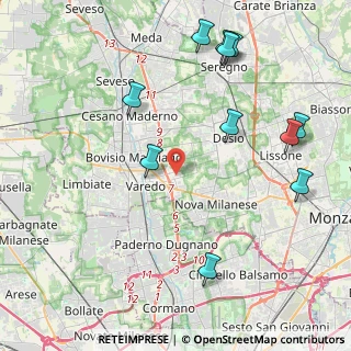Mappa Via Fiume, 20814 Varedo MB, Italia (4.94455)