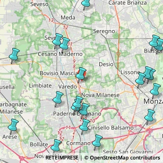 Mappa Viale Lombardia, 20814 Varedo MB, Italia (6.036)
