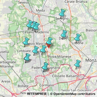 Mappa Via Fiume, 20814 Varedo MB, Italia (3.97)