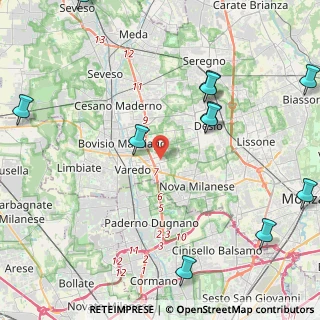 Mappa Via Fiume, 20814 Varedo MB, Italia (5.66)