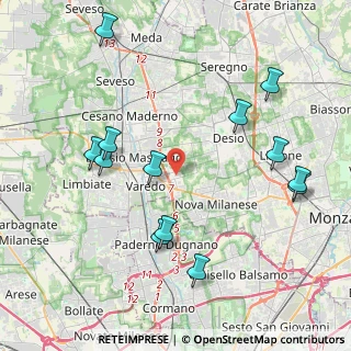 Mappa Via Fiume, 20814 Varedo MB, Italia (4.53385)