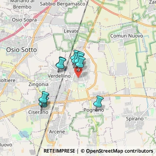 Mappa Via Raffaello Sanzio, 24049 Verdello BG, Italia (1.36273)