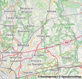 Mappa Via torri bianche, 20871 Torri Bianche MB, Italia (9.3495)